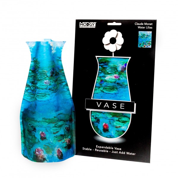 Vase . MODGY . Monet Waterlillies . blau