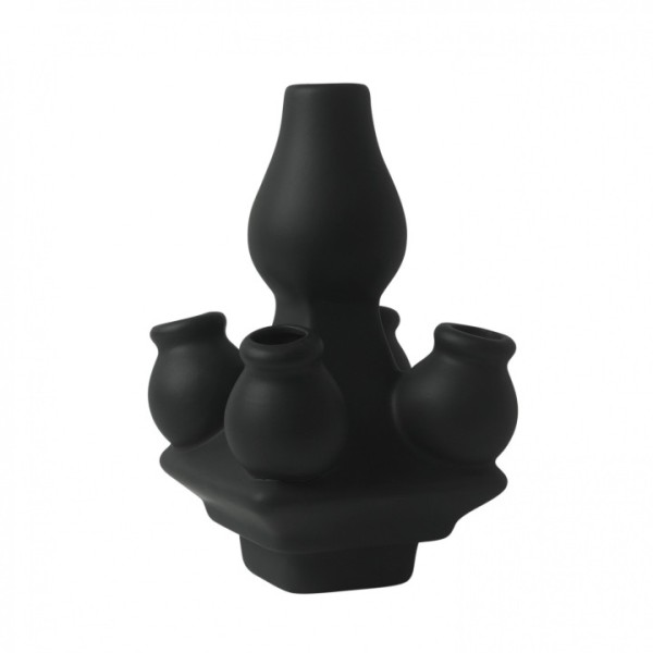 Tulip Vase . BLACK . Top