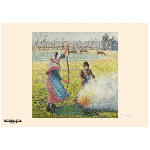 PST 56 Pissarro Peasant Girl Making a Fire Poster