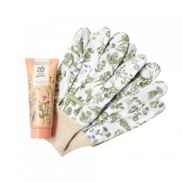 Garden gloves + Hand cream . HEATHCOTE . Set